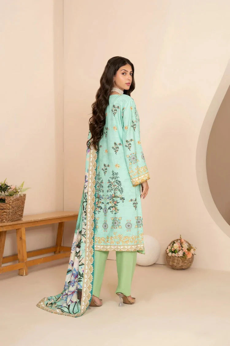 Picture of Lala - Mahee Doria Linen Collection Vol 1 - LS-0409-Marine Aura - Unstitched - Available at Raja Sahib