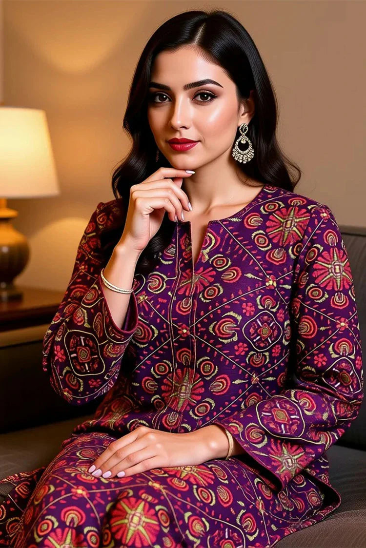 Picture of Lala - Blossom 2PC Linen Bana Dora Collection - LS-0391-Majestic Amber - Unstitched - Available at Raja Sahib