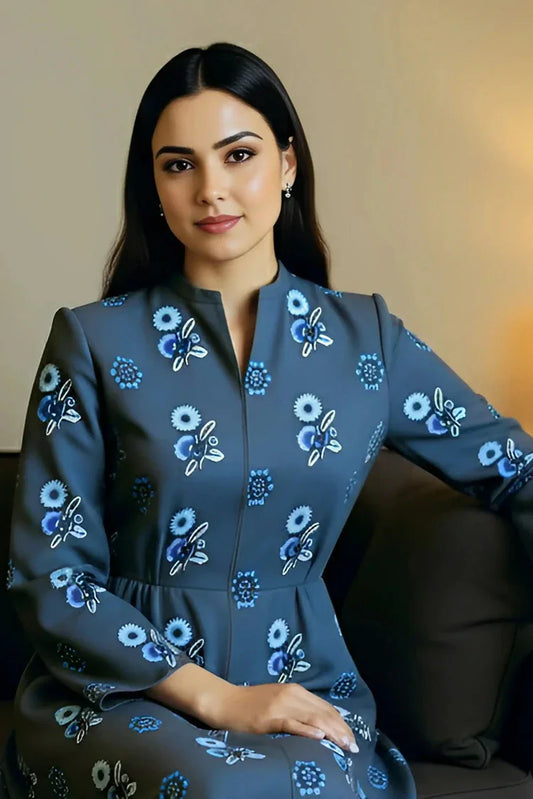 Picture of Lala - Blossom 2PC Linen Bana Dora Collection - LS-0397-Steel Blue Mist - Unstitched - Available at Raja Sahib