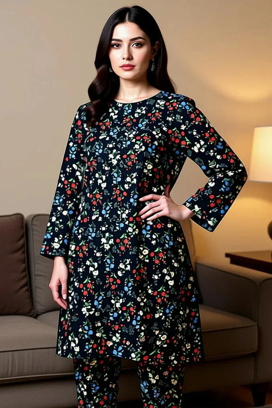Picture of Lala - Blossom 2PC Linen Bana Dora Collection - LS-0400-Noir Luxe - Unstitched - Available at Raja Sahib