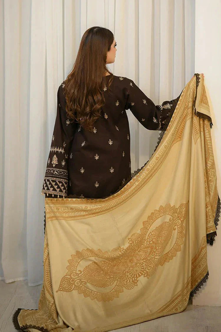 Picture of Nawaz Fabrics - Libaas Exclusive Winter Collection - LNF-69 BROWN - Unstitched - Available at Raja Sahib