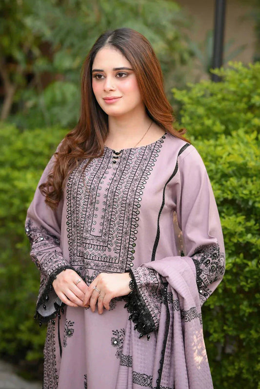 Picture of Nawaz Fabrics - Libaas Exclusive Winter Collection - LNF-75 TEA PINK - Unstitched - Available at Raja Sahib