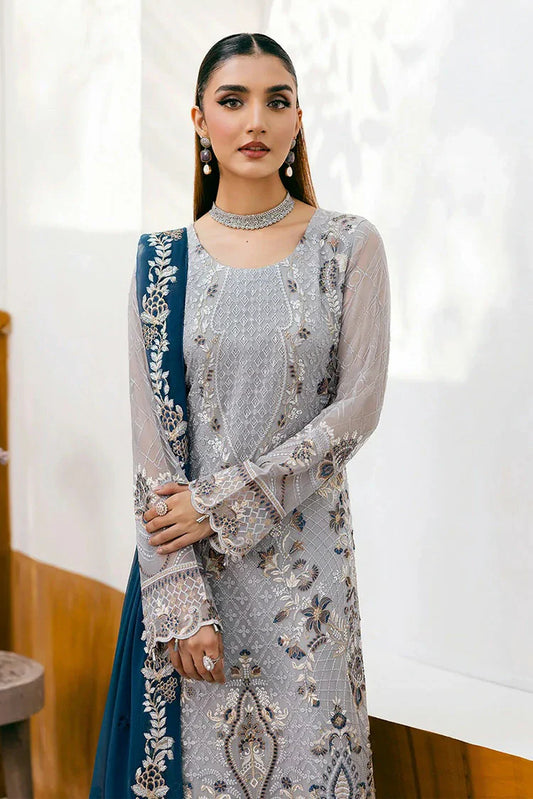 Picture of Ramsha - Chevron Embroidered Chiffon Collection Vol 10 - A-1001 - Unstitched - Available at Raja Sahib