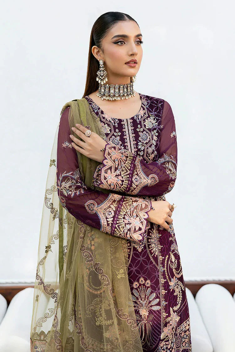 Picture of Ramsha - Chevron Embroidered Chiffon Collection Vol 10 - A-1002 - Unstitched - Available at Raja Sahib