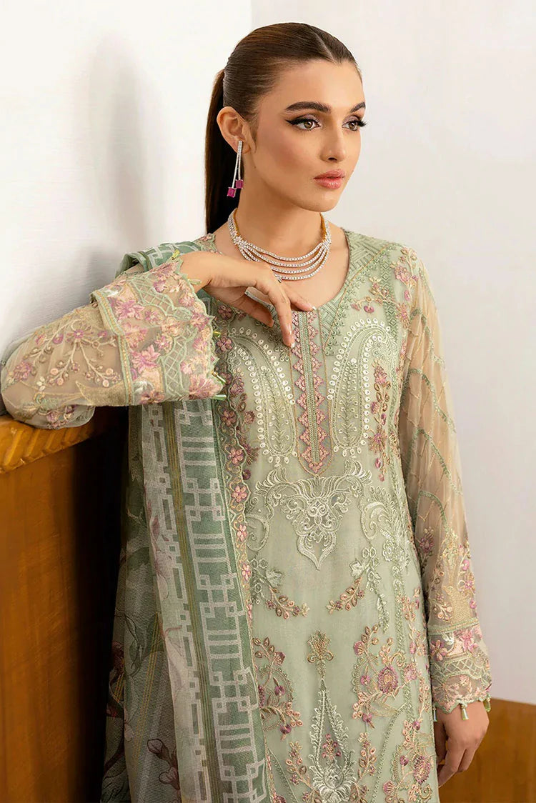 Picture of Ramsha - Chevron Embroidered Chiffon Collection Vol 10 - A-1003 - Unstitched - Available at Raja Sahib