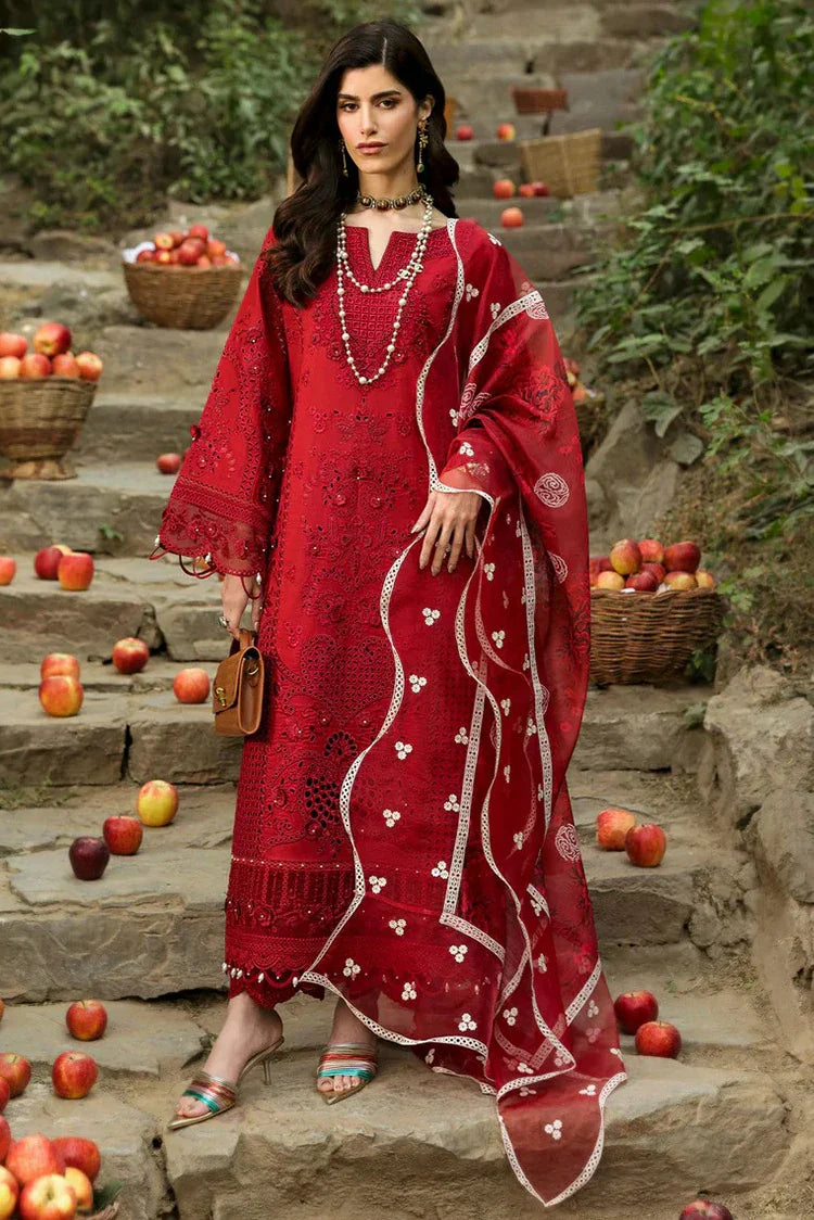 Picture of Sardinia - Floral Forest Luxury Lawn Collection - SR-805 Crimson Bloom - Unstitched - Available at Raja Sahib