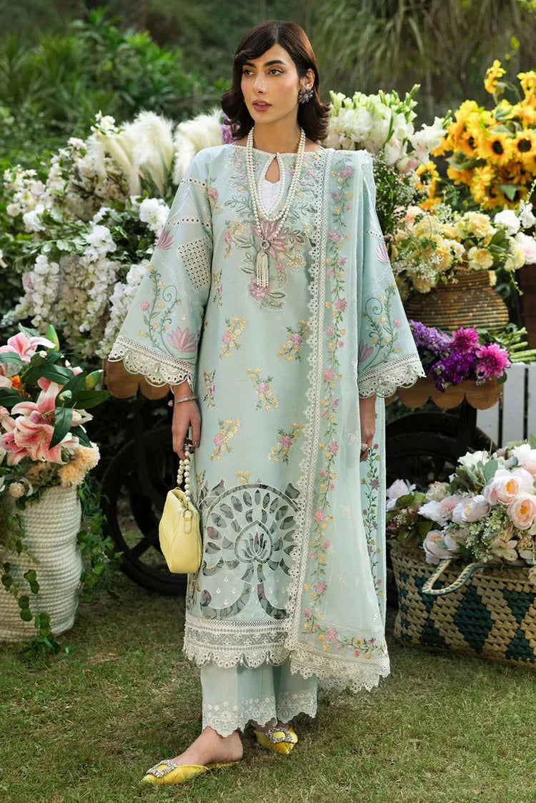 Picture of Sardinia - Floral Forest Luxury Lawn Collection - SR-808 Sky Petal - Unstitched - Available at Raja Sahib