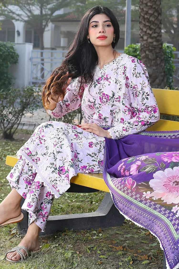 Picture of Zyna - Lawn Collection - 06 Sia - Unstitched - Available at Raja Sahib