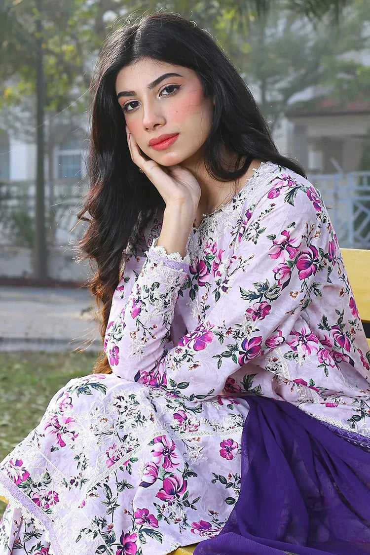 Picture of Zyna - Lawn Collection - 06 Sia - Unstitched - Available at Raja Sahib