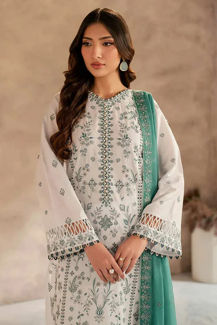 Picture of Zarif - Chikankari Lawn Collection - UNST-LWN-05 SEMIL - Unstitched - Available at Raja Sahib