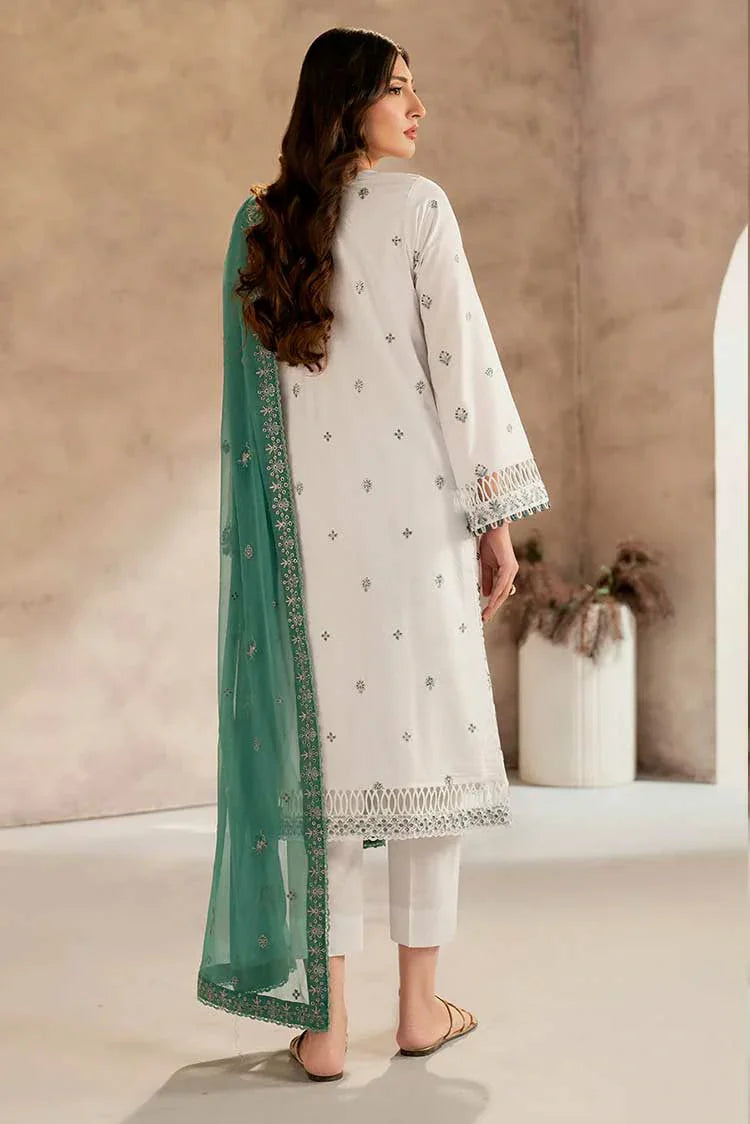 Picture of Zarif - Chikankari Lawn Collection - UNST-LWN-05 SEMIL - Unstitched - Available at Raja Sahib