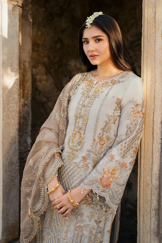 Picture of Imrozia - Meeras Luxury Eid Collection - I-224 MUSHK - Unstitched - Available at Raja Sahib