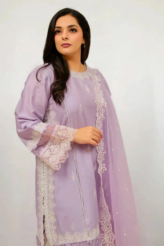 Picture of Zyna - Solid Essentials - 02 Iris - Unstitched - Available at Raja Sahib