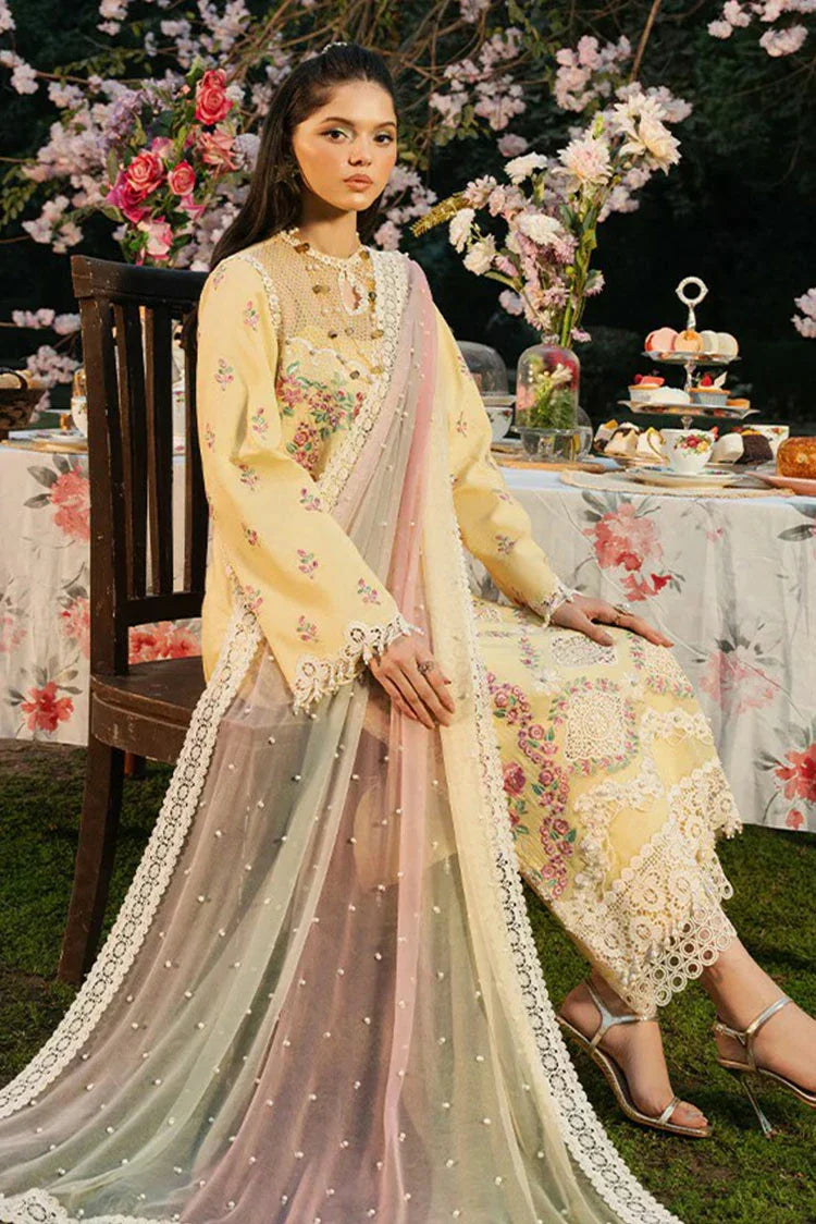 Picture of Zevk - Flora Festive Lawn Vol 2 - 07 LIME - Unstitched - Available at Raja Sahib