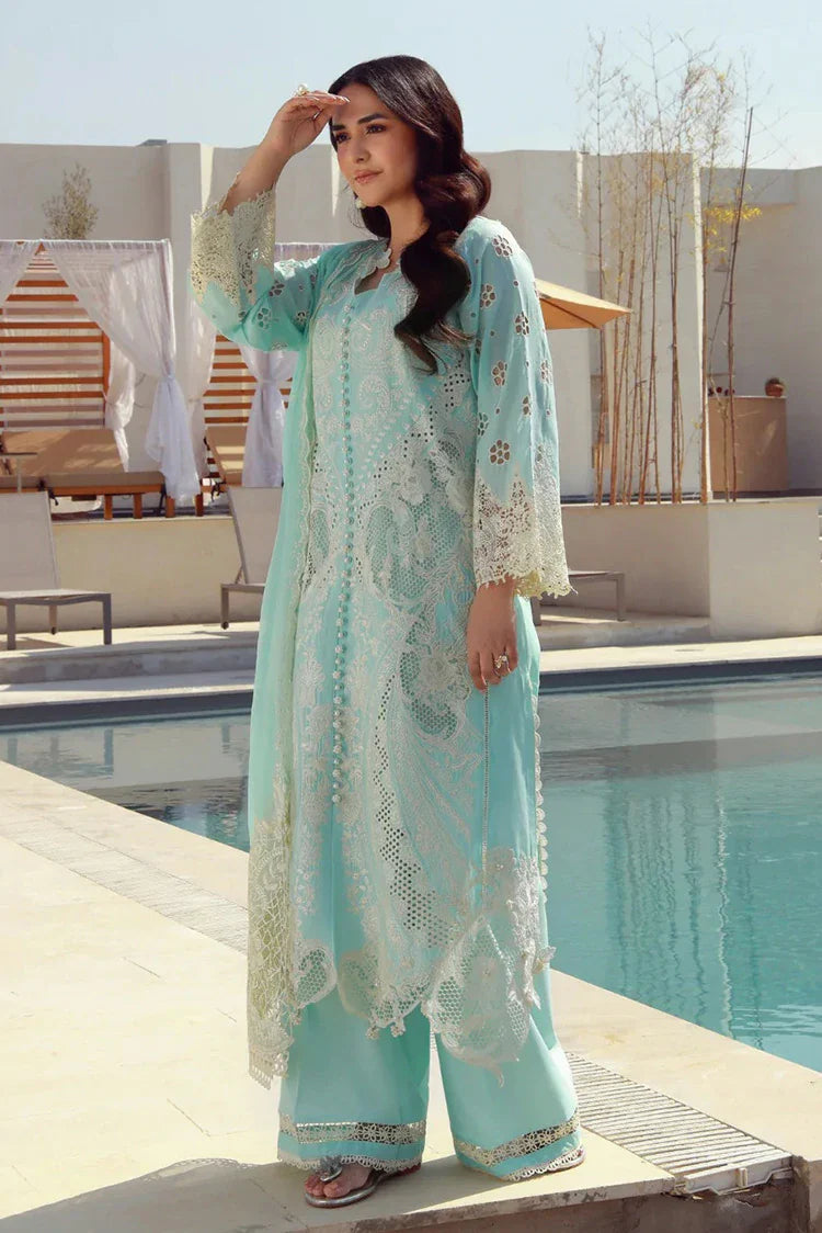 Picture of Gulmina - Luxury Lawn Collection - 01 Azure - Unstitched - Available at Raja Sahib