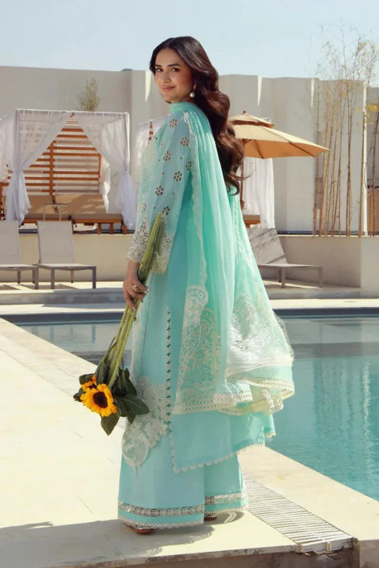 Picture of Gulmina - Luxury Lawn Collection - 01 Azure - Unstitched - Available at Raja Sahib