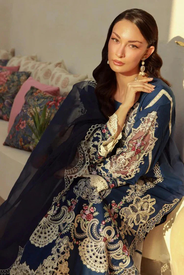 Picture of Gulmina - Luxury Lawn Collection - 04 Blue Orchid - Unstitched - Available at Raja Sahib