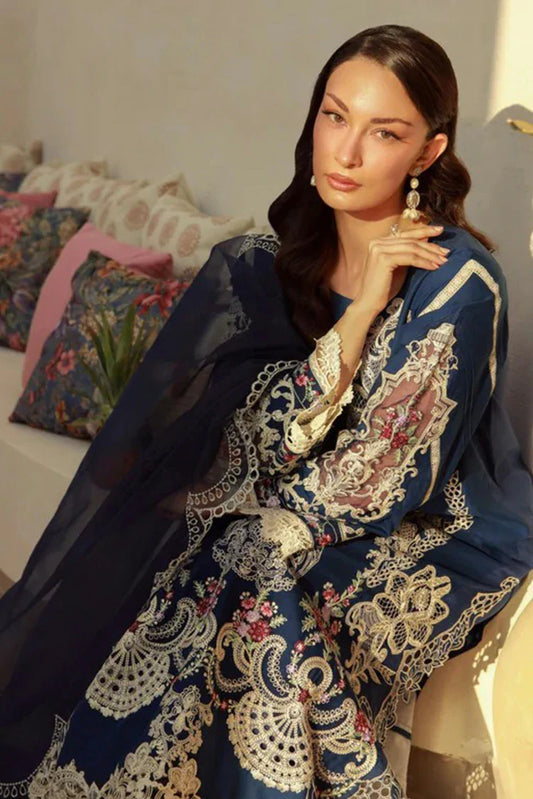 Picture of Gulmina - Luxury Lawn Collection - 04 Blue Orchid - Unstitched - Available at Raja Sahib