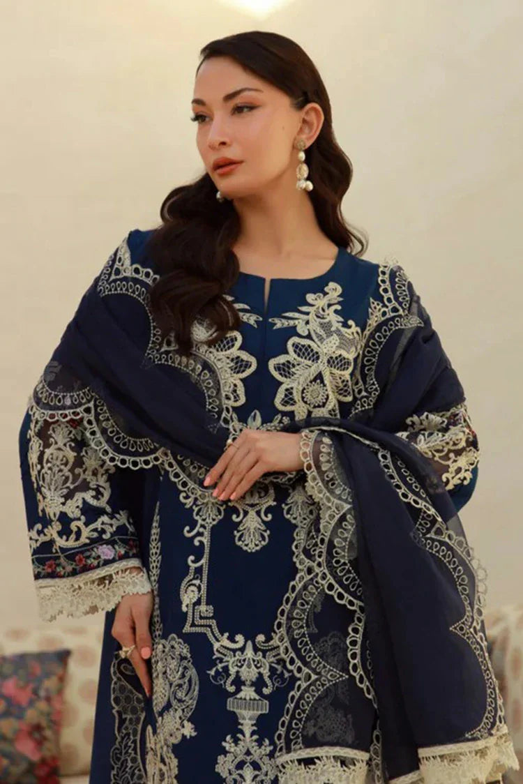 Picture of Gulmina - Luxury Lawn Collection - 04 Blue Orchid - Unstitched - Available at Raja Sahib