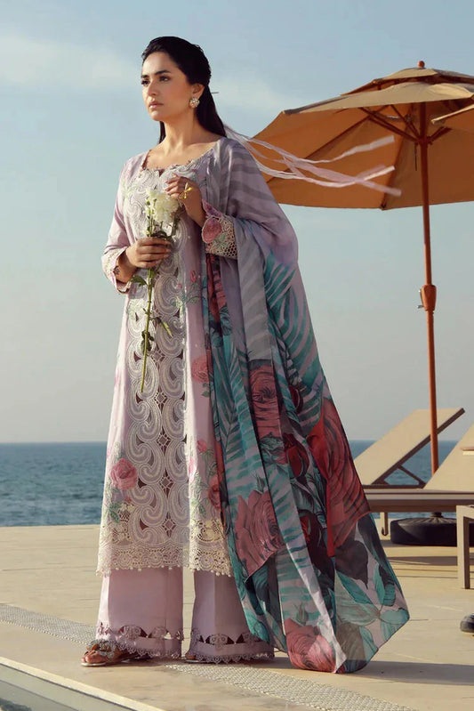 Picture of Gulmina - Luxury Lawn Collection - 05 Muave Magic - Unstitched - Available at Raja Sahib