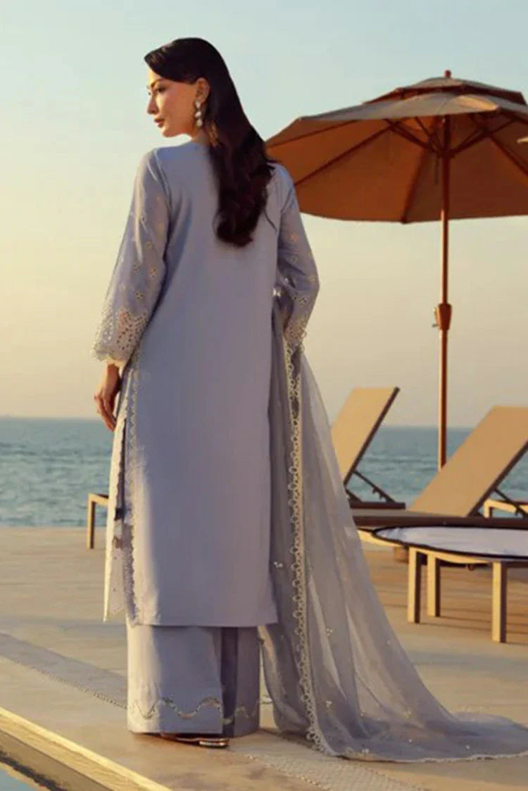 Picture of Gulmina - Luxury Lawn Collection - 06 Periwinkle - Unstitched - Available at Raja Sahib