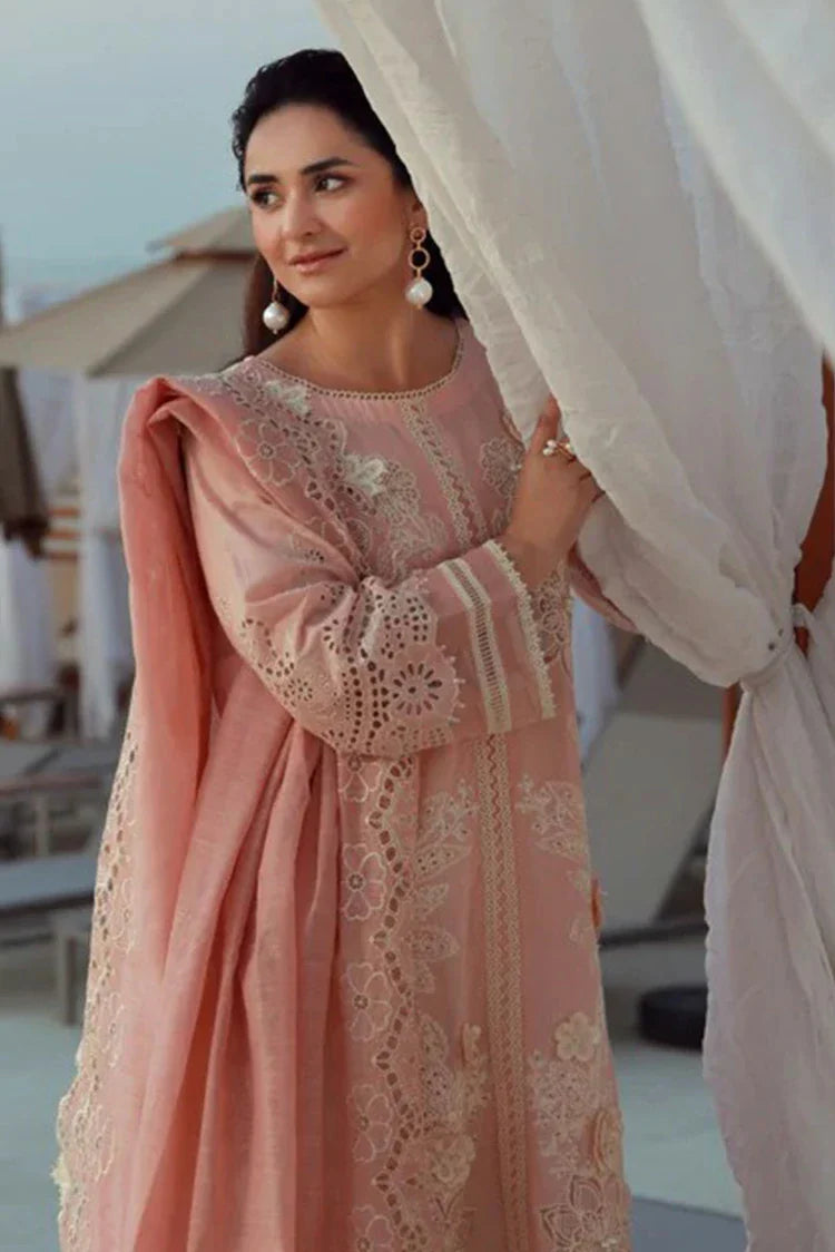 Picture of Gulmina - Luxury Lawn Collection - 07 Pink Lilly - Unstitched - Available at Raja Sahib