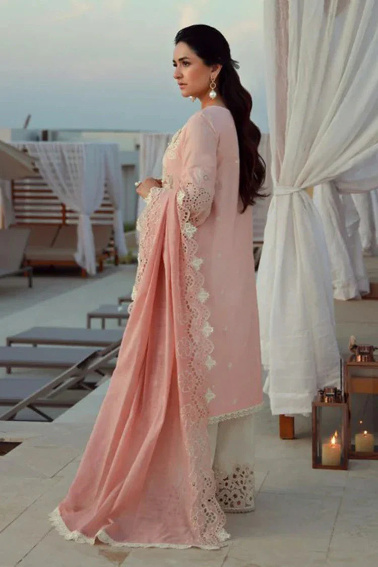 Picture of Gulmina - Luxury Lawn Collection - 07 Pink Lilly - Unstitched - Available at Raja Sahib