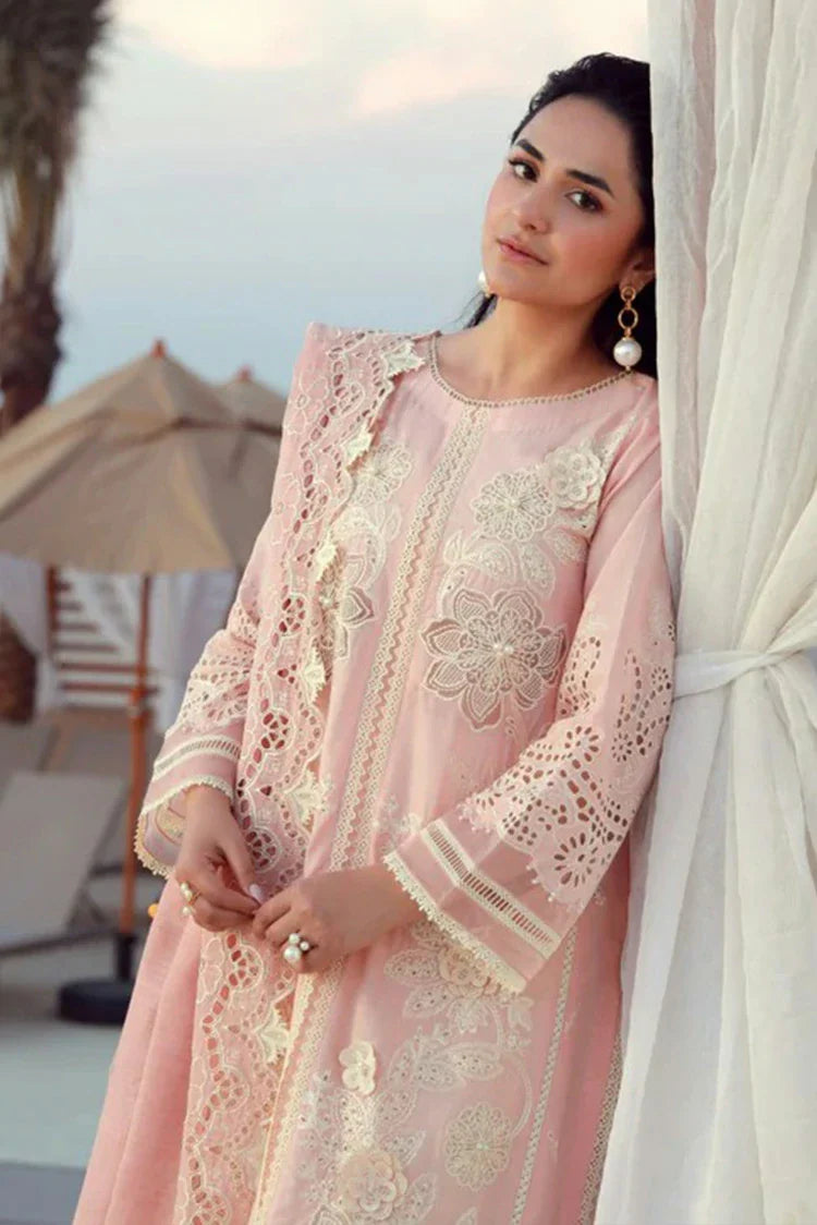 Picture of Gulmina - Luxury Lawn Collection - 07 Pink Lilly - Unstitched - Available at Raja Sahib