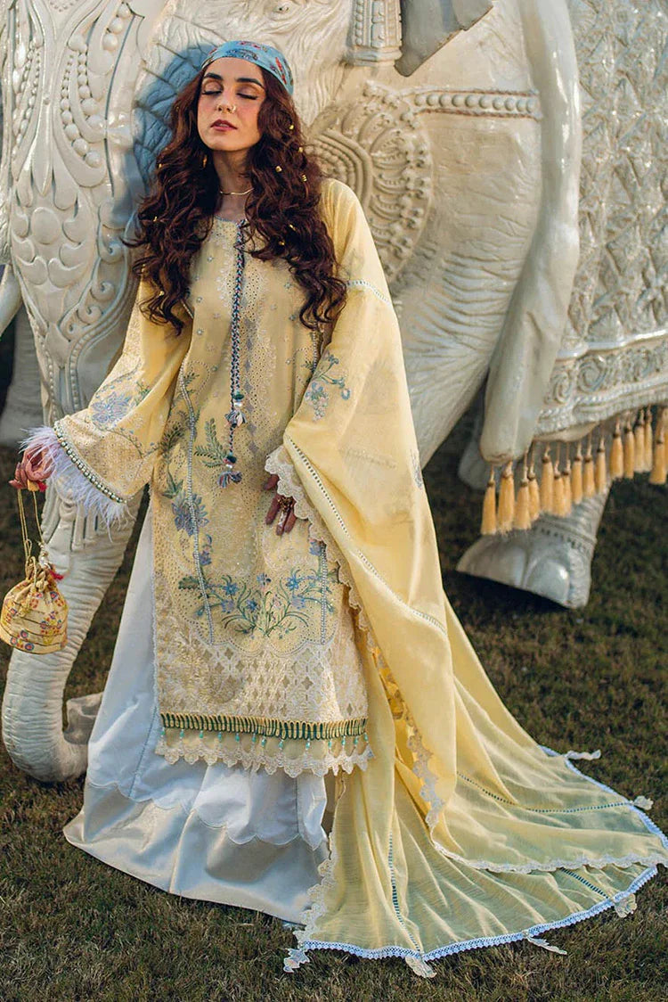 Picture of Hijab Omer - Sajna Luxury Festive Lawn Collection - 02 Ayzel - Unstitched - Available at Raja Sahib