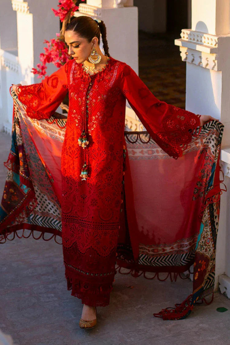 Picture of Hijab Omer - Sajna Luxury Festive Lawn Collection - 04 Nora - Unstitched - Available at Raja Sahib