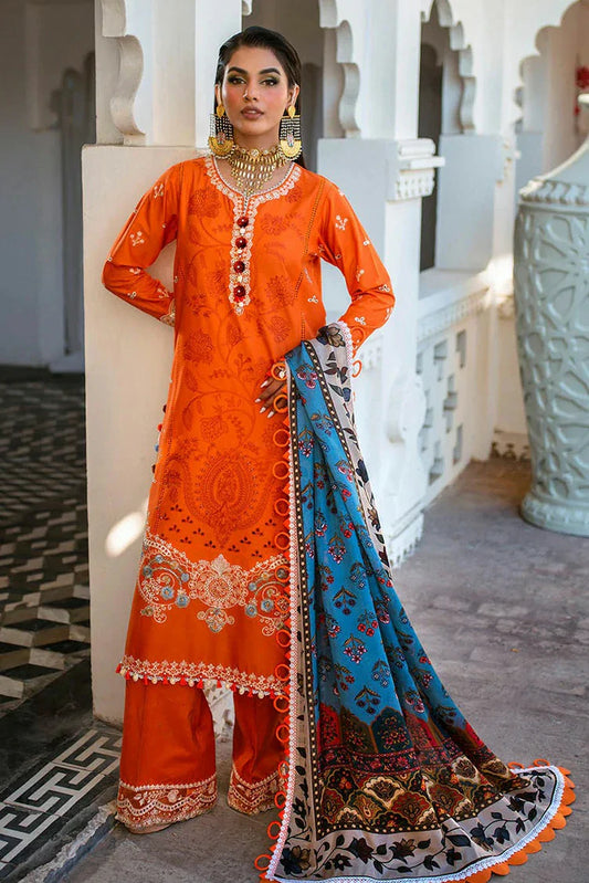 Picture of Hijab Omer - Sajna Luxury Festive Lawn Collection - 06 Bella - Unstitched - Available at Raja Sahib