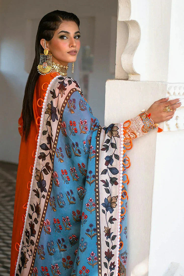 Picture of Hijab Omer - Sajna Luxury Festive Lawn Collection - 06 Bella - Unstitched - Available at Raja Sahib