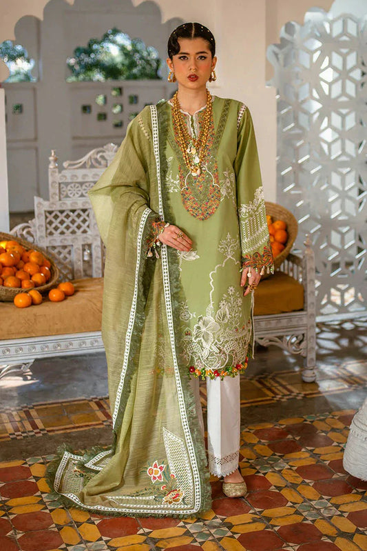 Picture of Hijab Omer - Sajna Luxury Festive Lawn Collection - 08 Omavi - Unstitched - Available at Raja Sahib