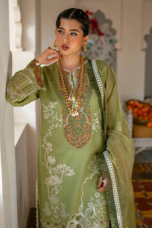 Picture of Hijab Omer - Sajna Luxury Festive Lawn Collection - 08 Omavi - Unstitched - Available at Raja Sahib