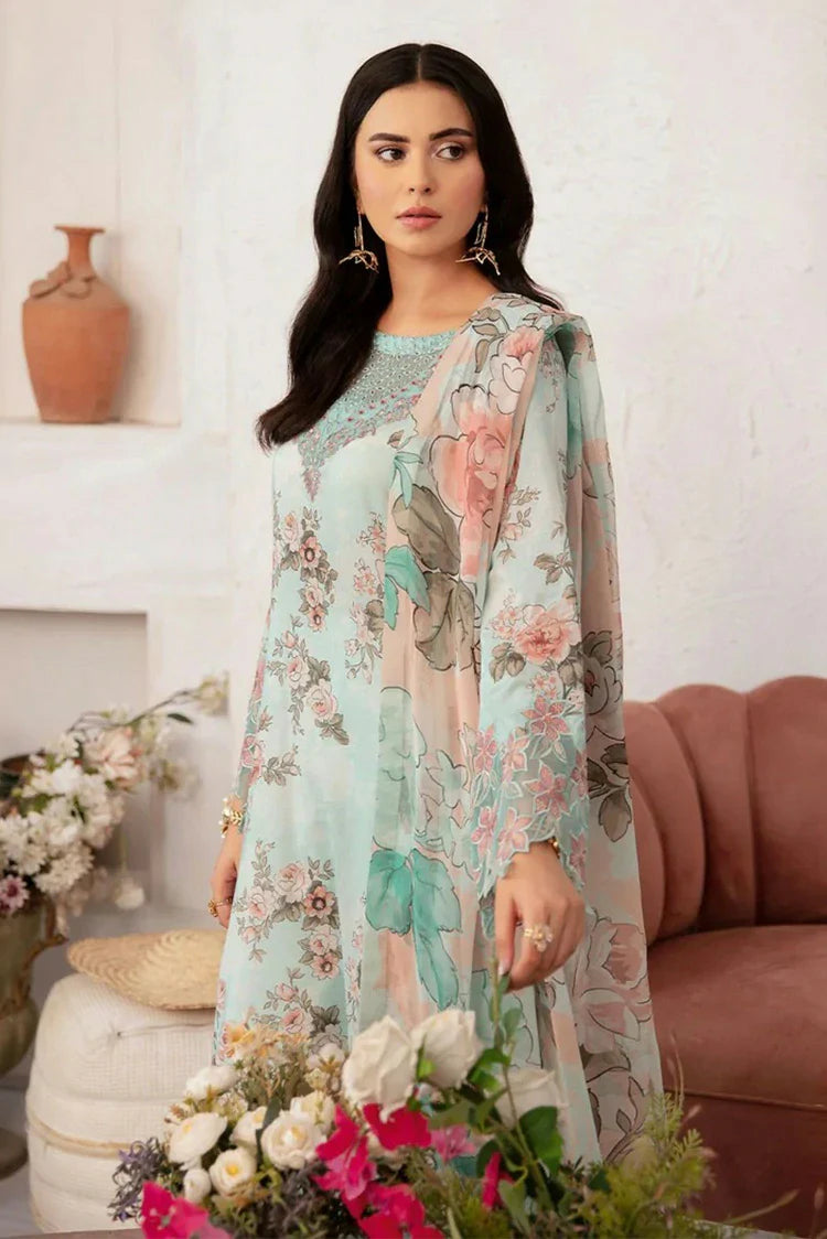 Picture of Ramsha - Rangrez Embroidered Lawn Collection Vol 7 - N-709 - Unstitched - Available at Raja Sahib