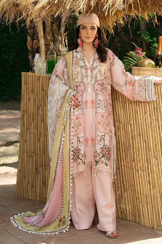 Picture of Sardinia - Cocktail Lawn Collection - 03 PINK PUNCH - Unstitched - Available at Raja Sahib