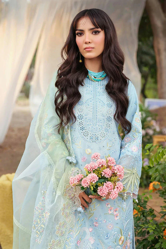 Picture of Zarizaa - Echelon Luxury Lawn - 01 AZURE - Unstitched - Available at Raja Sahib