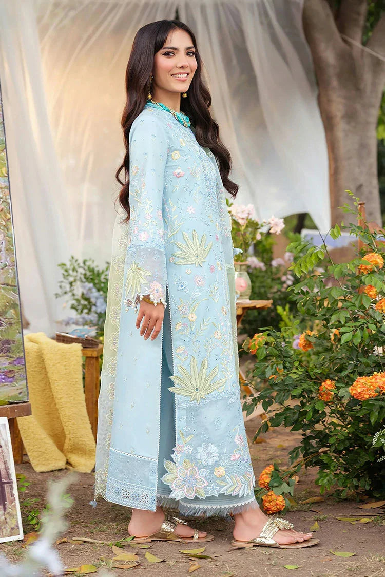 Picture of Zarizaa - Echelon Luxury Lawn - 01 AZURE - Unstitched - Available at Raja Sahib