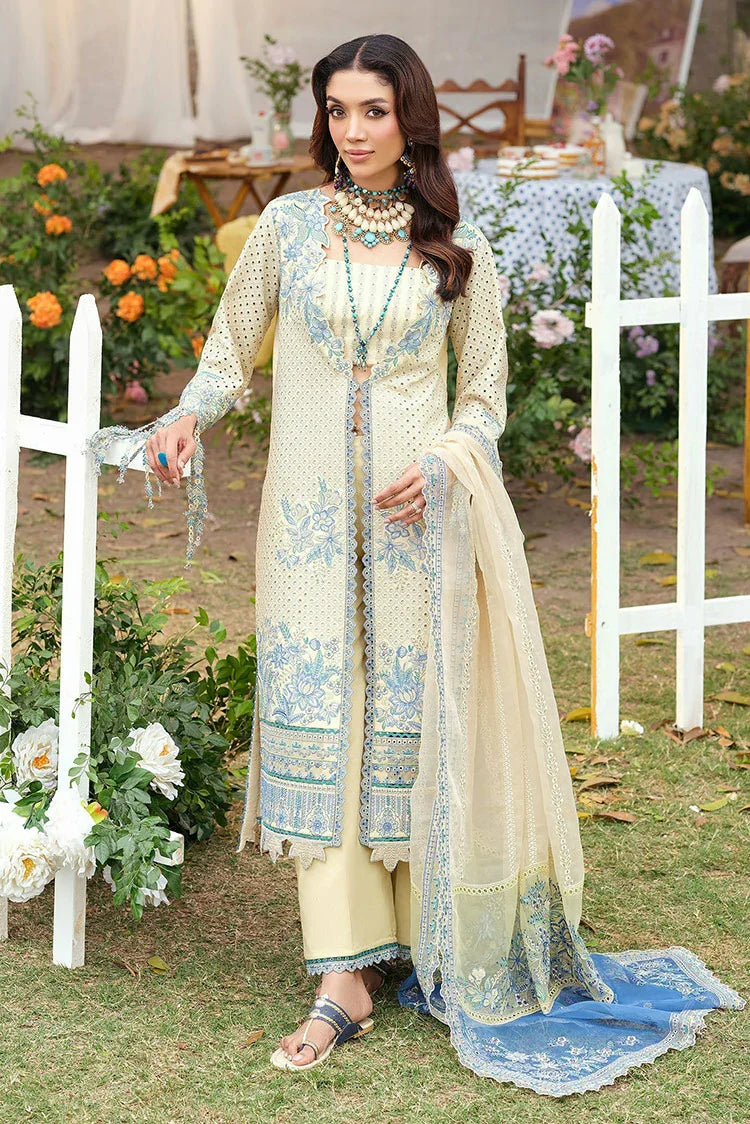 Picture of Zarizaa - Echelon Luxury Lawn - 02 LAGOON - Unstitched - Available at Raja Sahib