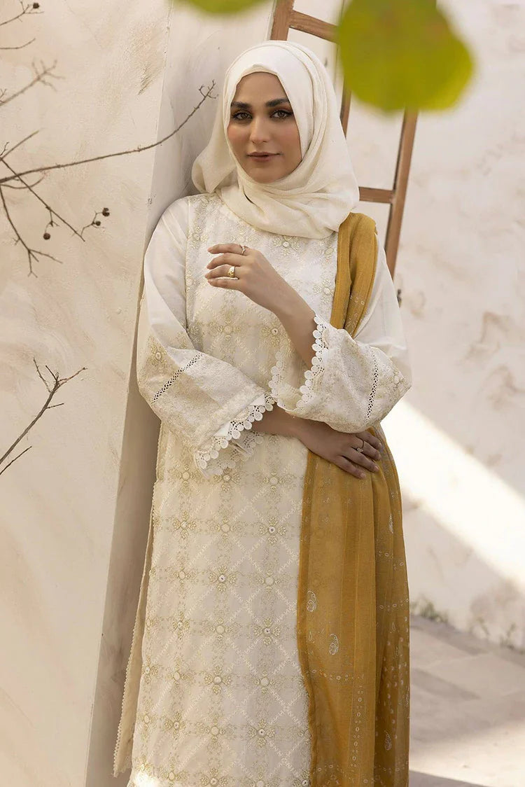 Picture of Gul e Zarki - Saffron Dua Collection - SLG-03 - Unstitched - Available at Raja Sahib