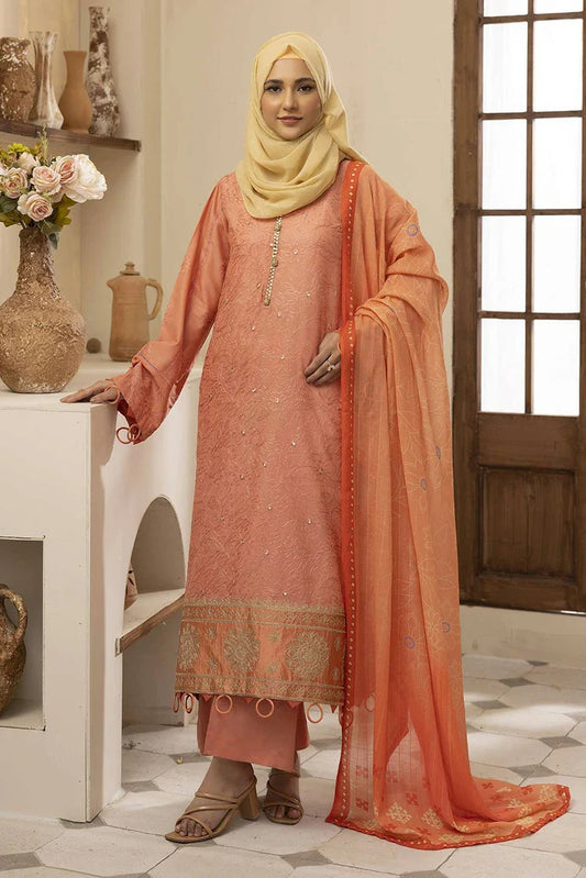 Picture of Gul e Zarki - Saffron Dua Collection - SLG-07 - Unstitched - Available at Raja Sahib