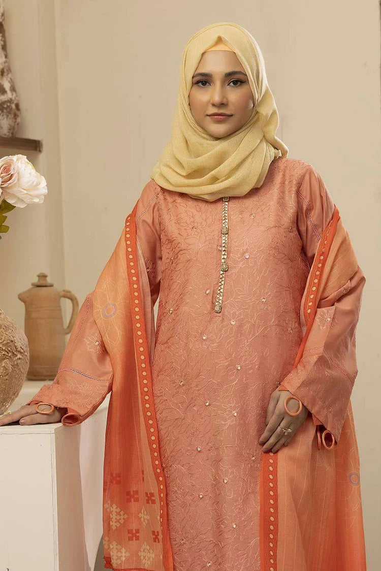 Picture of Gul e Zarki - Saffron Dua Collection - SLG-07 - Unstitched - Available at Raja Sahib