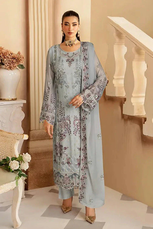 Picture of Ramsha - Sangeet Embroidered Chiffon Collection Vol 3 - B-309 - Unstitched - Available at Raja Sahib