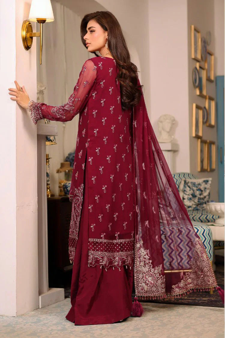 Picture of Signy - Elara Luxury Formal Collection - SG-03 Crimson Dusk - Unstitched - Available at Raja Sahib