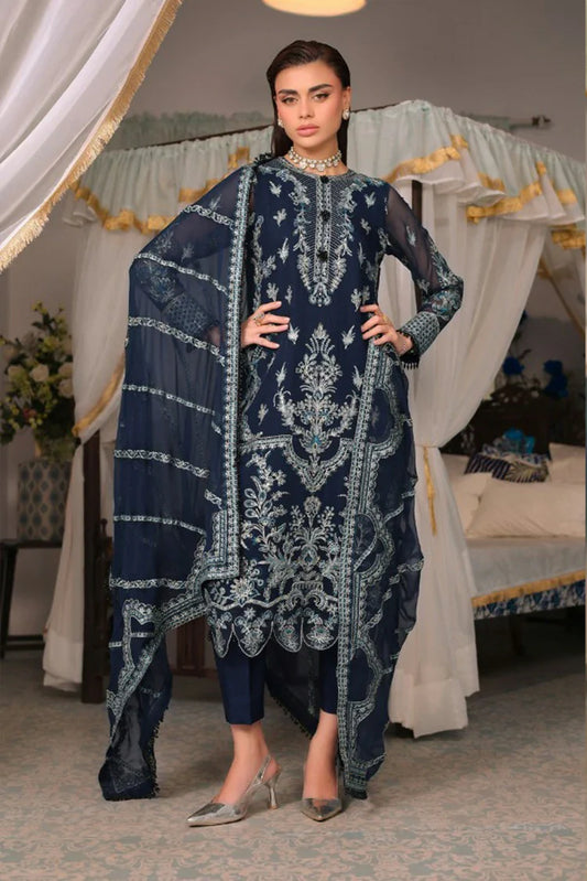 Picture of Signy - Elara Luxury Formal Collection - SG-08 Midnight Bloom - Unstitched - Available at Raja Sahib