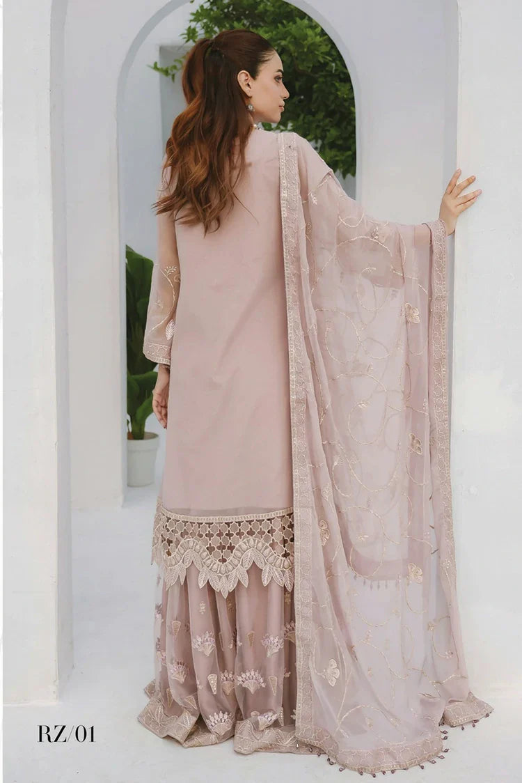 Picture of Zebtan - Rozal Luxury Chiffon Collection - RZ-01 - Unstitched - Available at Raja Sahib