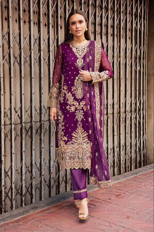 Picture of Freesia - Talia Luxury Chiffon Collection - Elke-FW50066 - Unstitched - Available at Raja Sahib