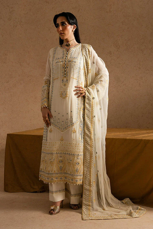 Picture of Freesia - Imane Chiffon Collection - FS-U5601 Whisper White - Unstitched - Available at Raja Sahib