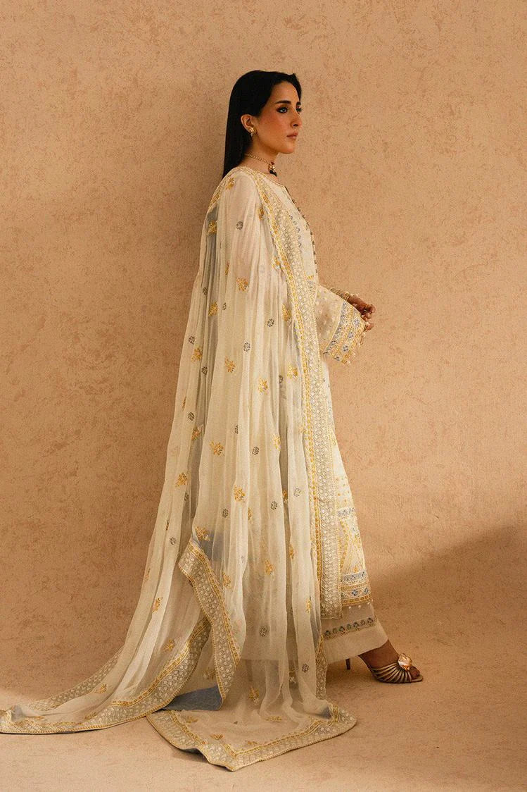 Picture of Freesia - Imane Chiffon Collection - FS-U5601 Whisper White - Unstitched - Available at Raja Sahib
