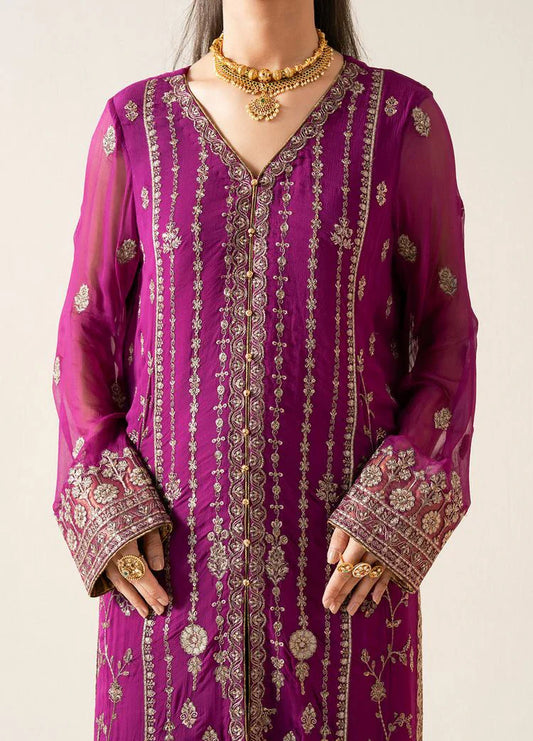 Picture of Freesia - Imane Chiffon Collection - FS-U5606 Cactus Flower - Unstitched - Available at Raja Sahib
